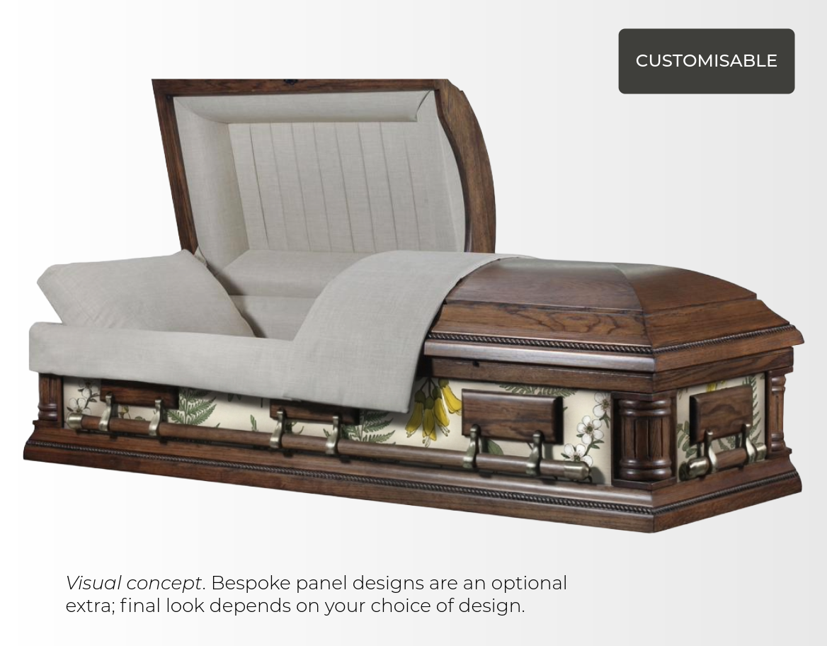Montgomery Casket - Oak Veneer